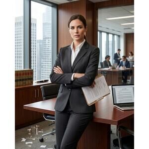Ann Taylor Dark Gray Striped Dress‎ Blazer Jacket Career Workwear Professional 6
